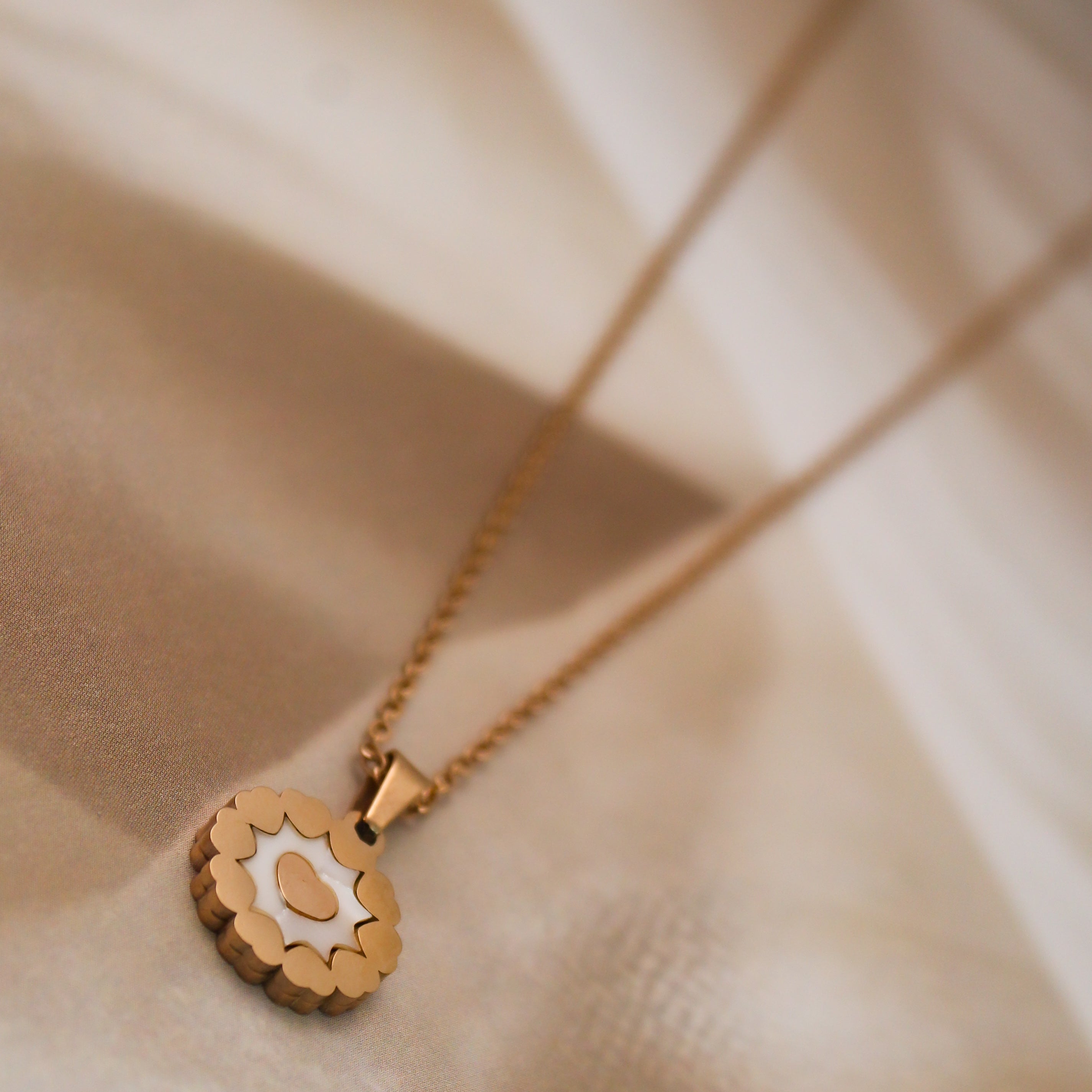 Heartlet pendant Anti tarnish chain