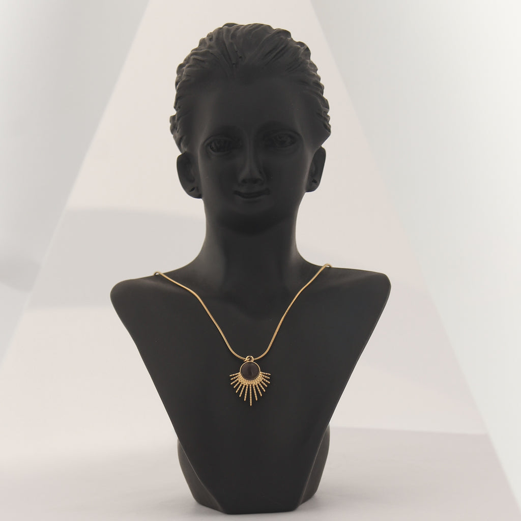 Black sunburst Stainless steel Anti-tarnish chain - House Of Tanaya