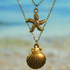 Beach themed double layer Anti-tarnish chain - House Of Tanaya