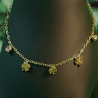 Leaf Charm Stainless steel Anti-Tarnish Bracelet - House Of Tanaya