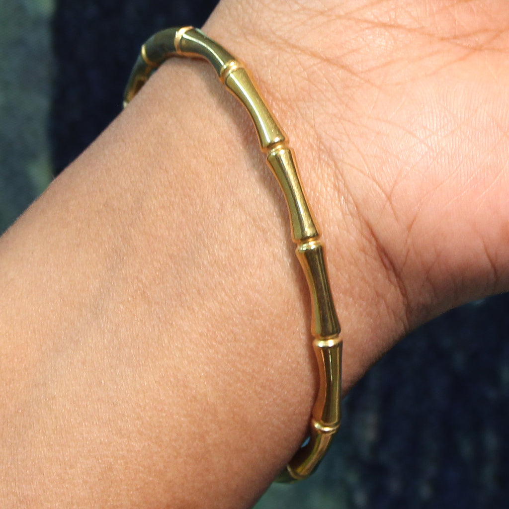 bamboo Stainless steel Anti-tarnish Kada - House Of Tanaya