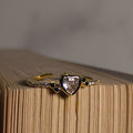 Sweetheart Diamond Anti-tarnish adjustable Ring - House Of Tanaya
