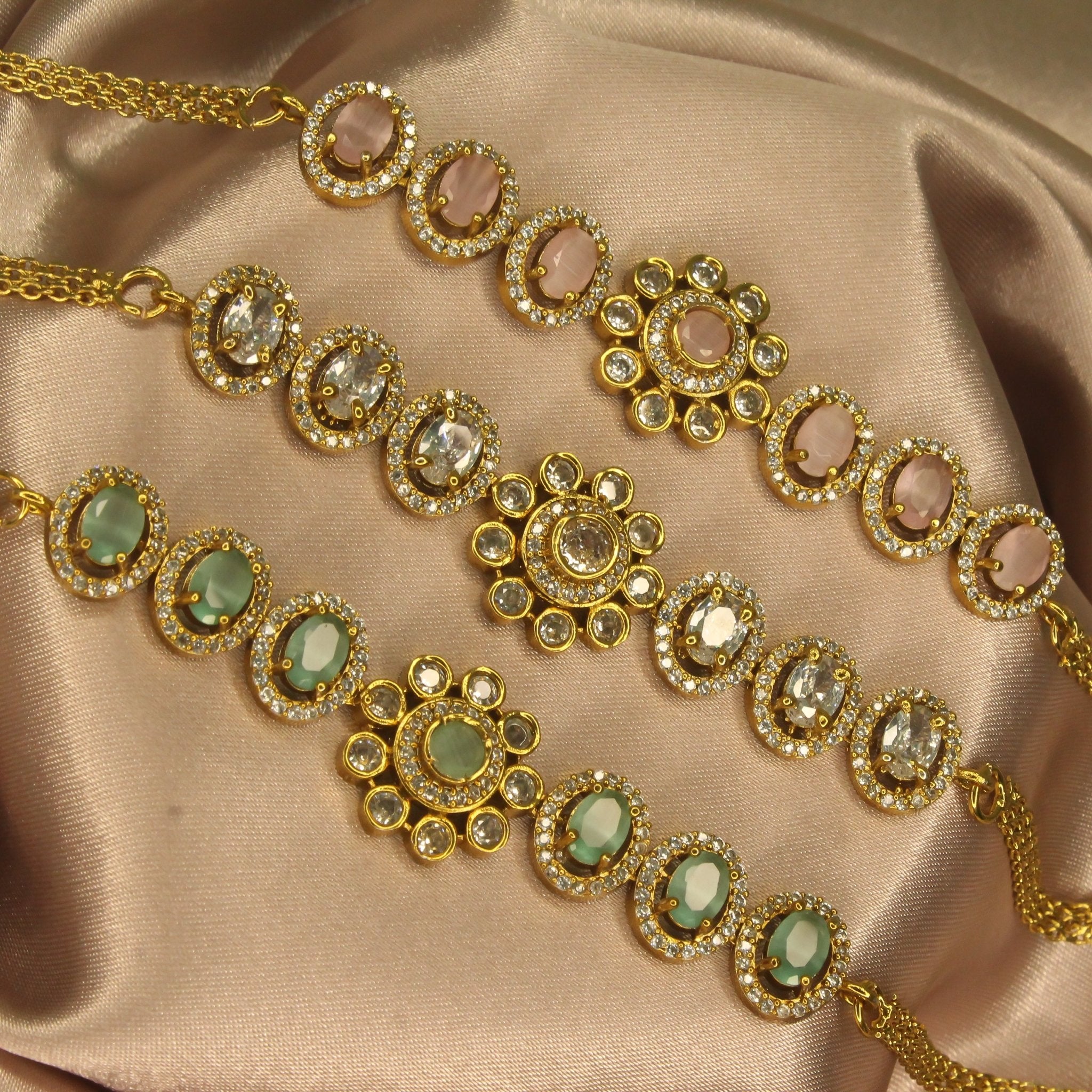 Maansi AD Choker with Studs - House Of Tanaya
