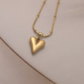 Golden Heart Pendant Anti - tarnish chain - House Of Tanaya