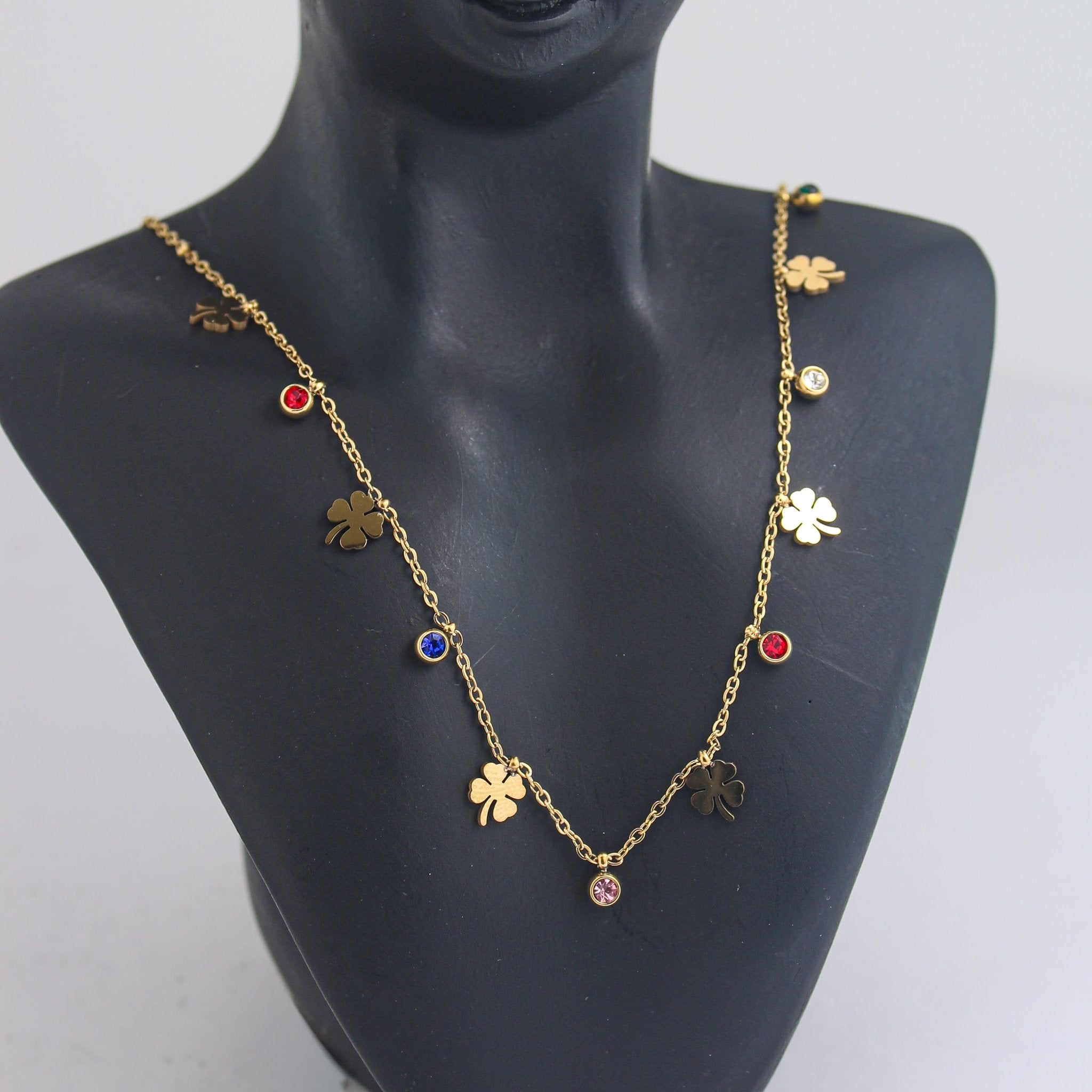 leaf charm Stainless steel Anti - tarnish chain - House Of Tanaya