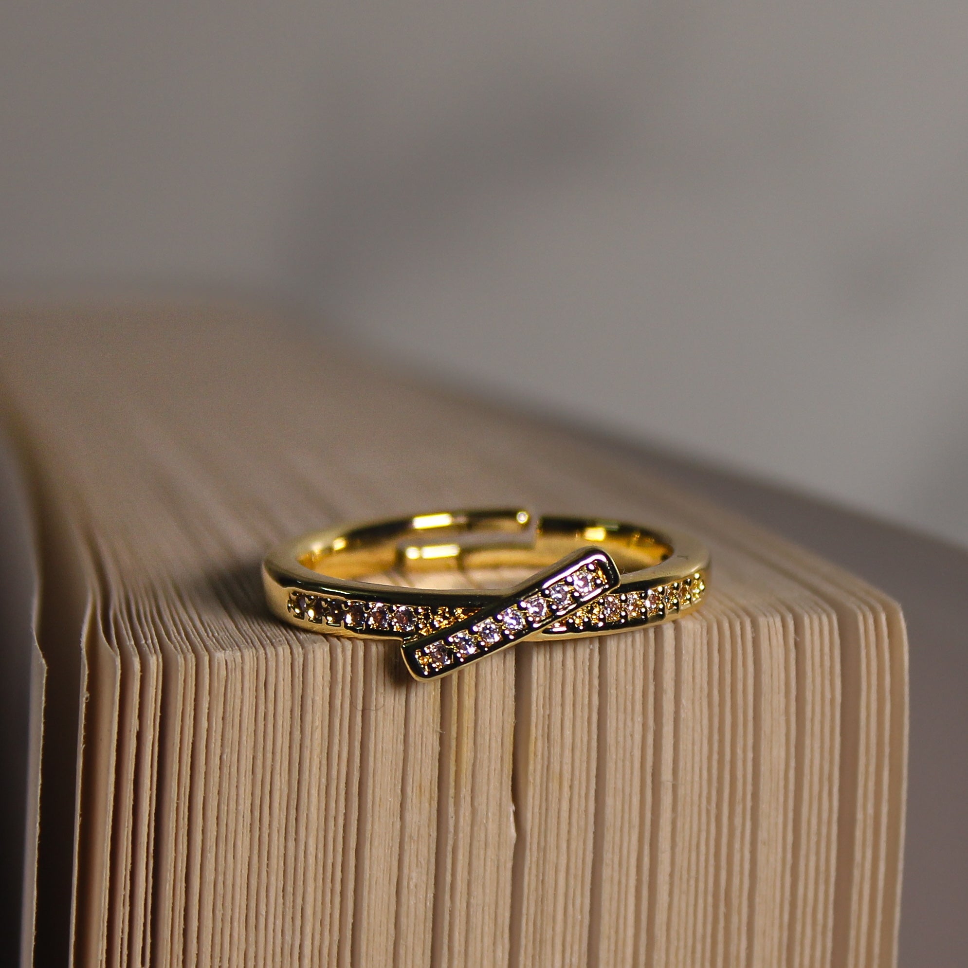 Grace Diamond Anti-tarnish adjustable Ring - House Of Tanaya