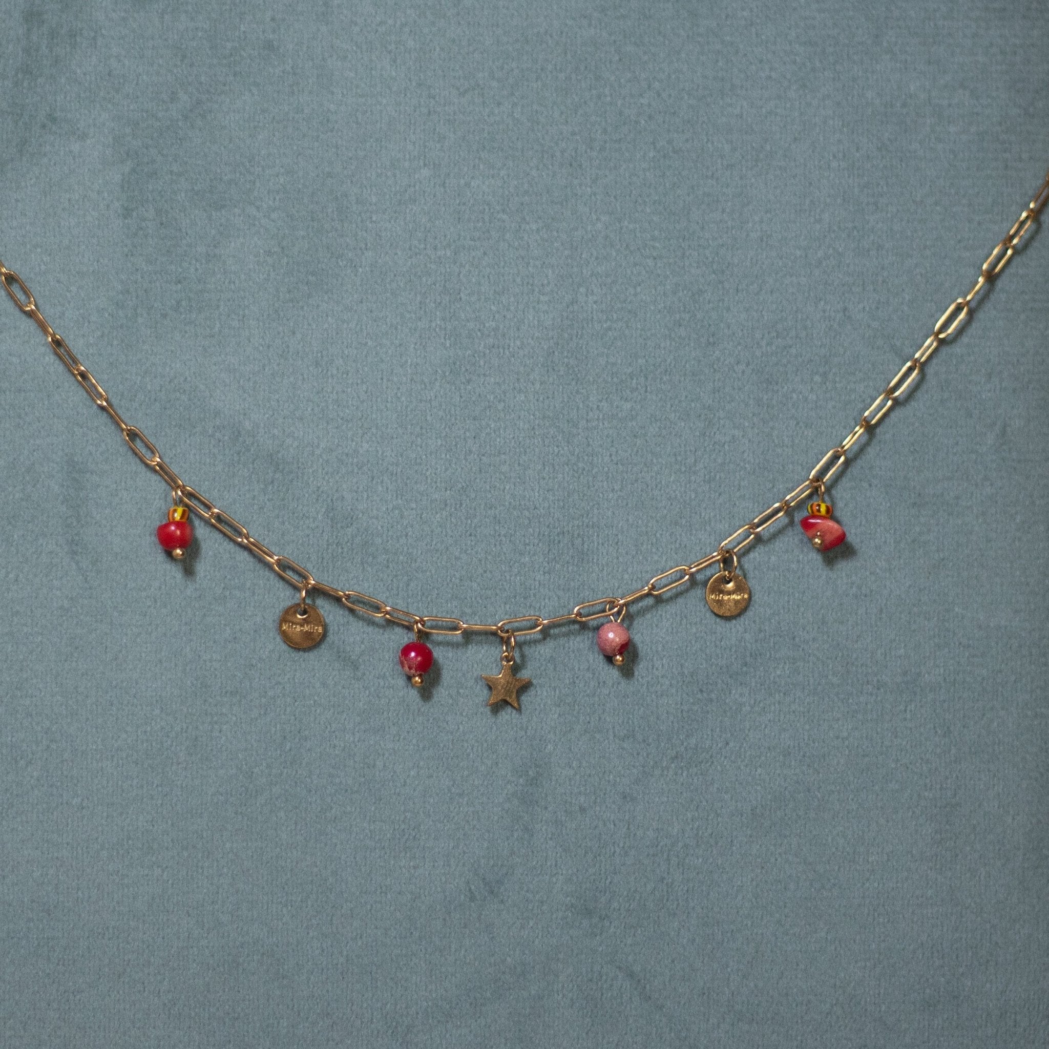 Crimson Charm Stainless steel Anti - tarnish Necklace - House Of Tanaya