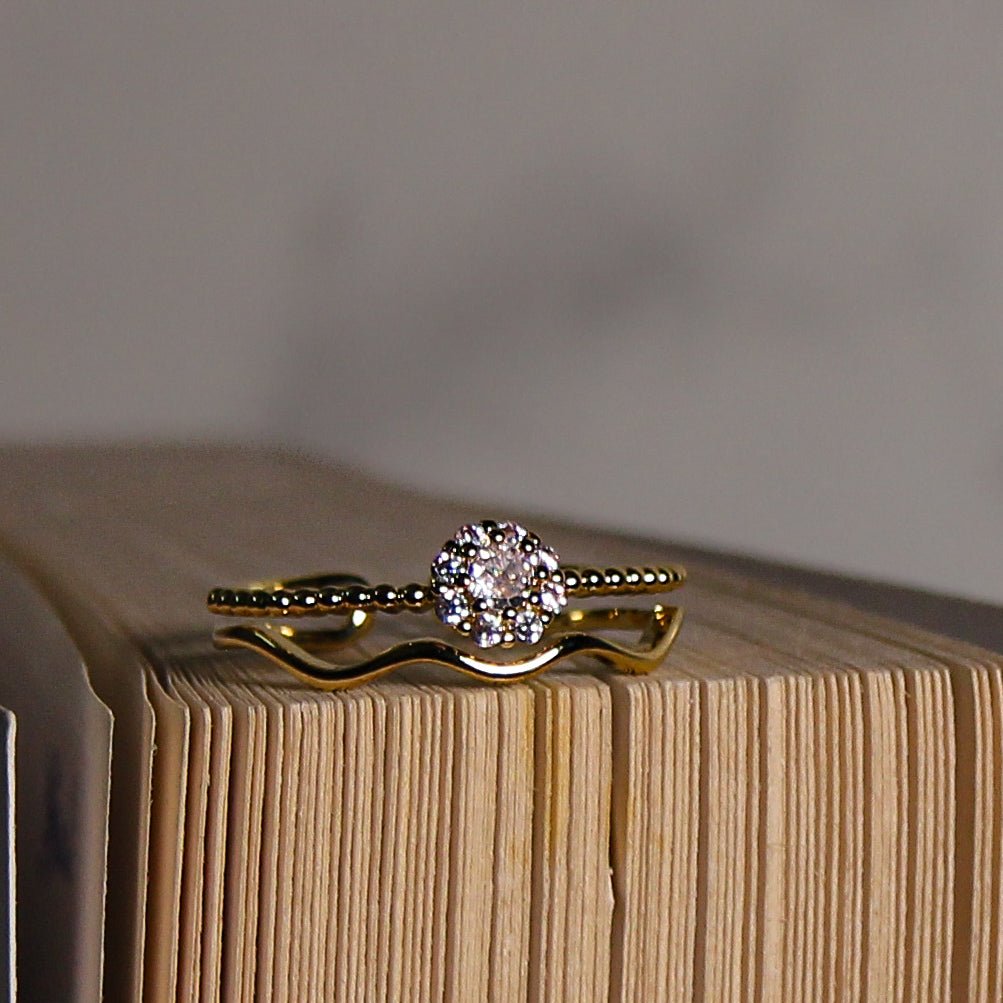 Velora Bloom Diamond Anti-tarnish adjustable Ring - House Of Tanaya