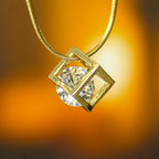Luxe diamond pendant Anti tarnish chain - House Of Tanaya
