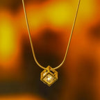 Luxe diamond pendant Anti tarnish chain - House Of Tanaya